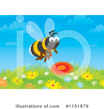 Royalty-Free (RF) Bee Clipart Illustration by Alex Bannykh - Stock Sample #1151879