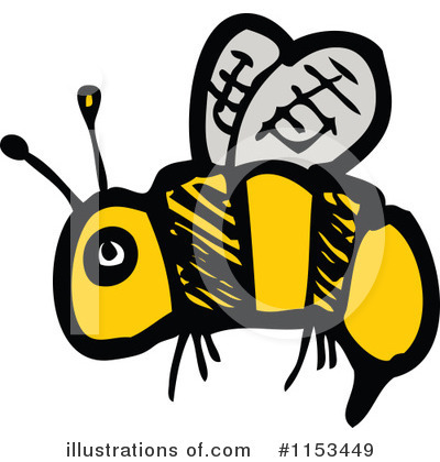 Royalty-Free (RF) Bee Clipart Illustration by lineartestpilot - Stock Sample #1153449