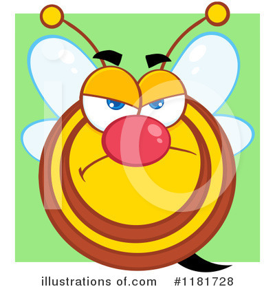 Royalty-Free (RF) Bee Clipart Illustration by Hit Toon - Stock Sample #1181728