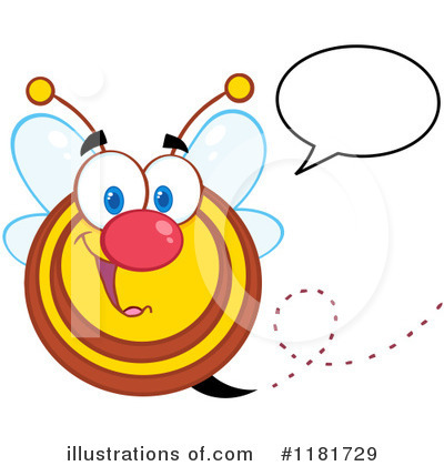 Royalty-Free (RF) Bee Clipart Illustration by Hit Toon - Stock Sample #1181729