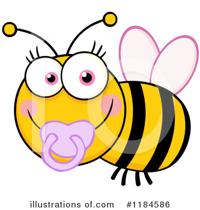 Royalty-Free (RF) Bee Clipart Illustration by Hit Toon - Stock Sample #1184586