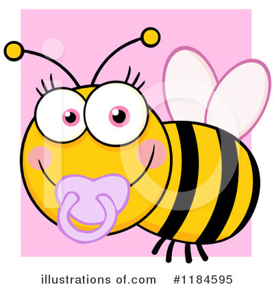 Royalty-Free (RF) Bee Clipart Illustration by Hit Toon - Stock Sample #1184595