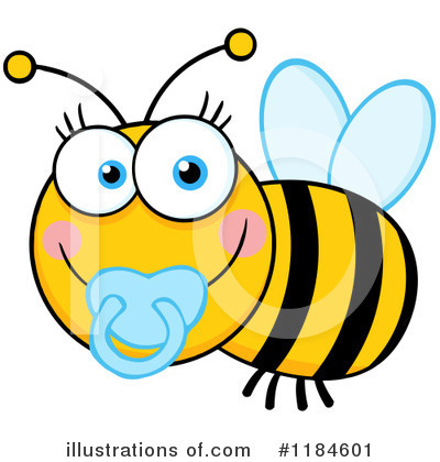 Royalty-Free (RF) Bee Clipart Illustration by Hit Toon - Stock Sample #1184601