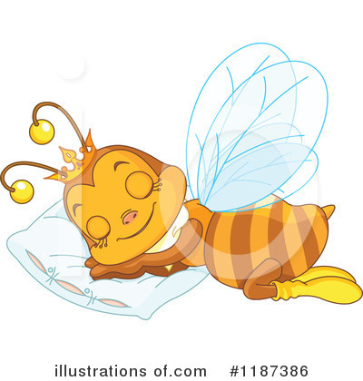 Royalty-Free (RF) Bee Clipart Illustration by Pushkin - Stock Sample #1187386