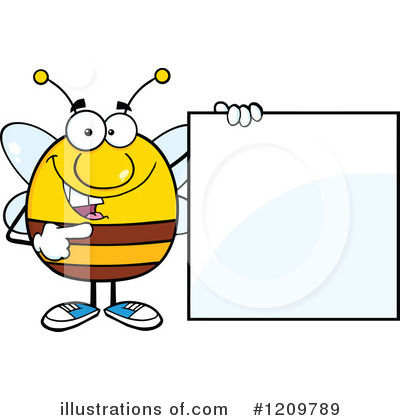 Royalty-Free (RF) Bee Clipart Illustration by Hit Toon - Stock Sample #1209789
