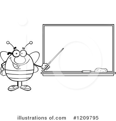 Royalty-Free (RF) Bee Clipart Illustration by Hit Toon - Stock Sample #1209795