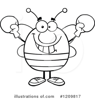 Royalty-Free (RF) Bee Clipart Illustration by Hit Toon - Stock Sample #1209817