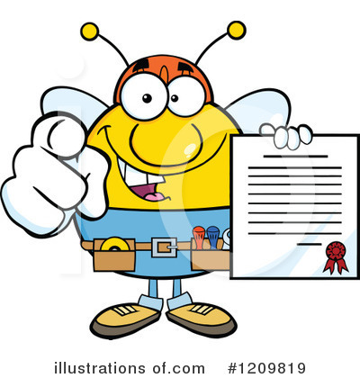 Honey Bee Clipart #1209819 by Hit Toon