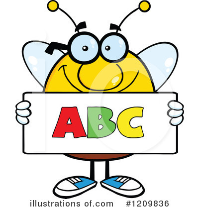 Royalty-Free (RF) Bee Clipart Illustration by Hit Toon - Stock Sample #1209836