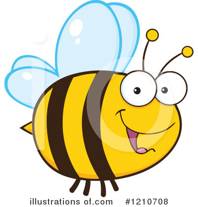 Royalty-Free (RF) Bee Clipart Illustration by Hit Toon - Stock Sample #1210708