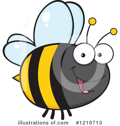 Royalty-Free (RF) Bee Clipart Illustration by Hit Toon - Stock Sample #1210713