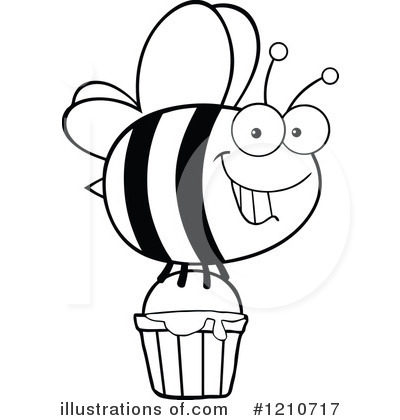 Royalty-Free (RF) Bee Clipart Illustration by Hit Toon - Stock Sample #1210717
