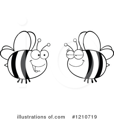 Royalty-Free (RF) Bee Clipart Illustration by Hit Toon - Stock Sample #1210719