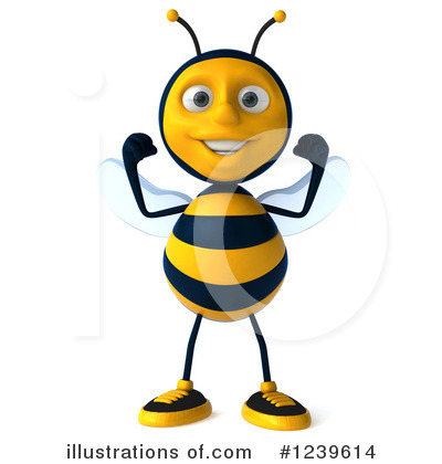 Royalty-Free (RF) Bee Clipart Illustration by Julos - Stock Sample #1239614