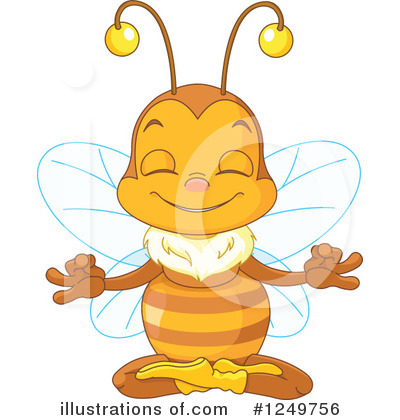Royalty-Free (RF) Bee Clipart Illustration by Pushkin - Stock Sample #1249756