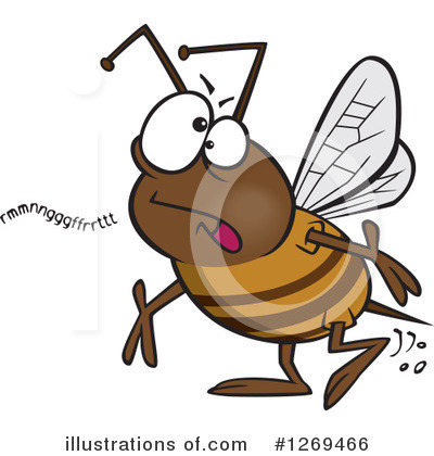 Royalty-Free (RF) Bee Clipart Illustration by toonaday - Stock Sample #1269466