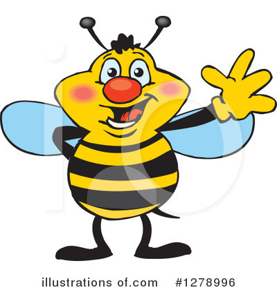 Royalty-Free (RF) Bee Clipart Illustration by Dennis Holmes Designs - Stock Sample #1278996