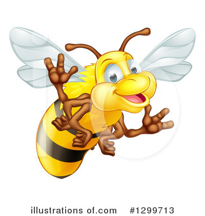 Royalty-Free (RF) Bee Clipart Illustration by AtStockIllustration - Stock Sample #1299713