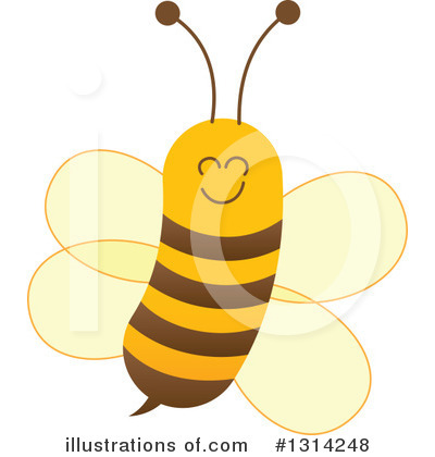 Royalty-Free (RF) Bee Clipart Illustration by Zooco - Stock Sample #1314248