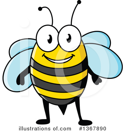Bee Clipart #1367890 by Vector Tradition SM