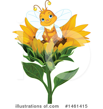 Royalty-Free (RF) Bee Clipart Illustration by Pushkin - Stock Sample #1461415
