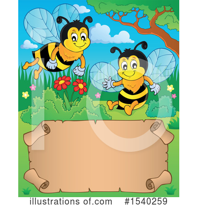 Royalty-Free (RF) Bee Clipart Illustration by visekart - Stock Sample #1540259