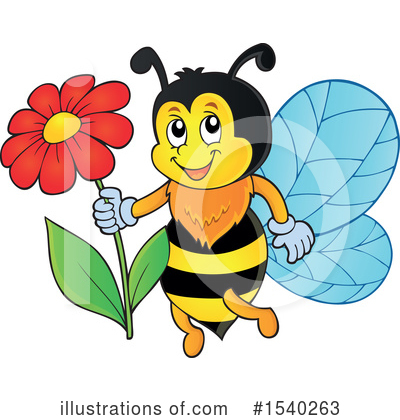 Royalty-Free (RF) Bee Clipart Illustration by visekart - Stock Sample #1540263