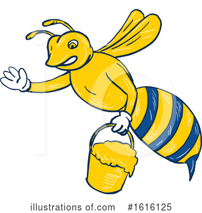 Bee Clipart #1616125 by patrimonio