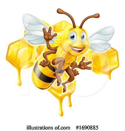 Royalty-Free (RF) Bee Clipart Illustration by AtStockIllustration - Stock Sample #1690885