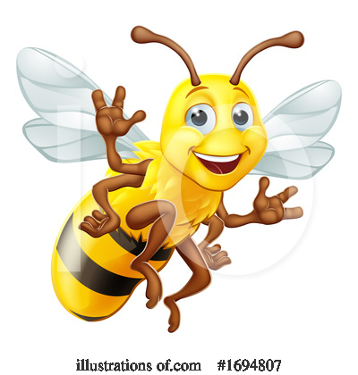 Royalty-Free (RF) Bee Clipart Illustration by AtStockIllustration - Stock Sample #1694807