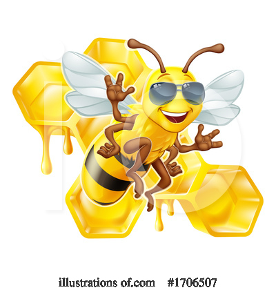 Wasp Clipart #1706507 by AtStockIllustration