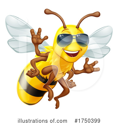 Royalty-Free (RF) Bee Clipart Illustration by AtStockIllustration - Stock Sample #1750399