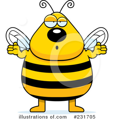 Royalty-Free (RF) Bee Clipart Illustration by Cory Thoman - Stock Sample #231705