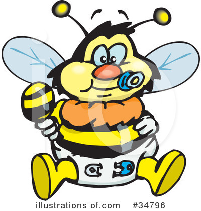 Bee Clipart #34796 by Dennis Holmes Designs