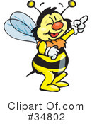 Bee Clipart #34802 by Dennis Holmes Designs