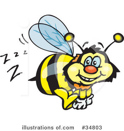 Royalty-Free (RF) Bee Clipart Illustration by Dennis Holmes Designs - Stock Sample #34803