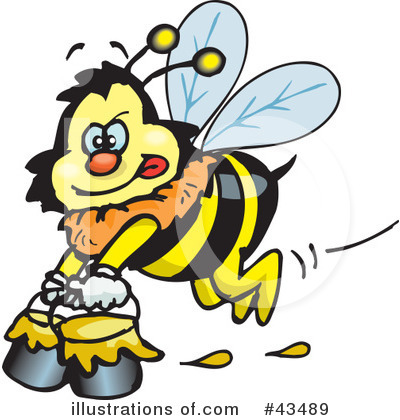 Royalty-Free (RF) Bee Clipart Illustration by Dennis Holmes Designs - Stock Sample #43489