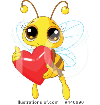 Royalty-Free (RF) Bee Clipart Illustration by Pushkin - Stock Sample #440690