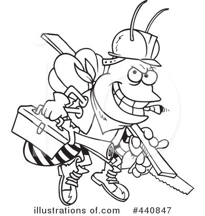Royalty-Free (RF) Bee Clipart Illustration by toonaday - Stock Sample #440847