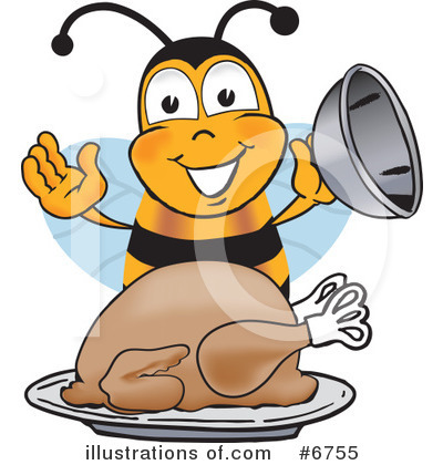 Royalty-Free (RF) Bee Clipart Illustration by Mascot Junction - Stock Sample #6755