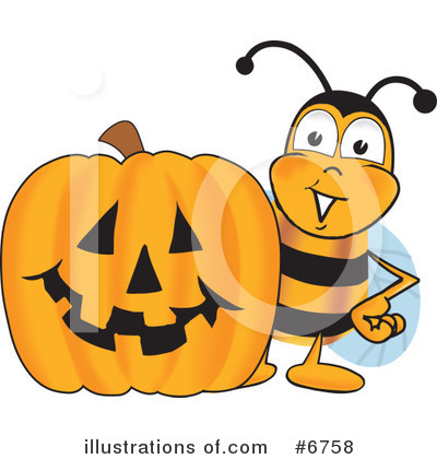 Royalty-Free (RF) Bee Clipart Illustration by Mascot Junction - Stock Sample #6758