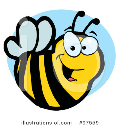 Royalty-Free (RF) Bee Clipart Illustration by Hit Toon - Stock Sample #97559