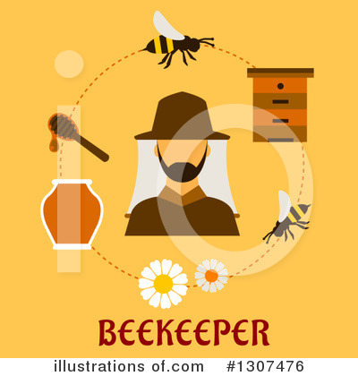Beekeeper Clipart #1307476 by Vector Tradition SM