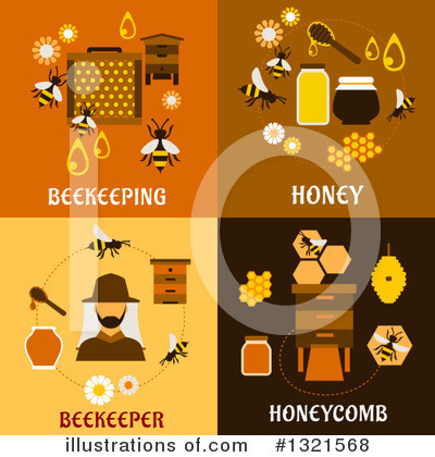 Beekeeping Clipart #1321568 by Vector Tradition SM
