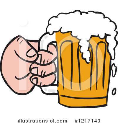 Royalty-Free (RF) Beer Clipart Illustration by LaffToon - Stock Sample #1217140