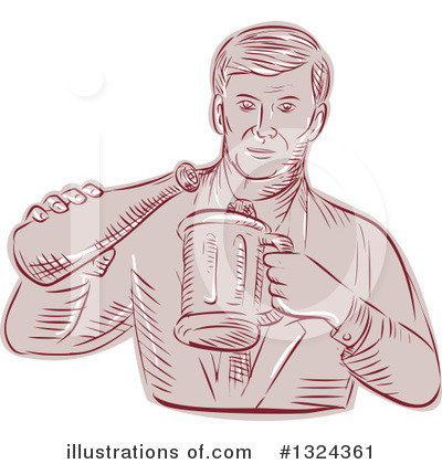 Royalty-Free (RF) Beer Clipart Illustration by patrimonio - Stock Sample #1324361