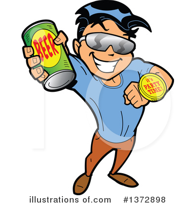 Royalty-Free (RF) Beer Clipart Illustration by Clip Art Mascots - Stock Sample #1372898