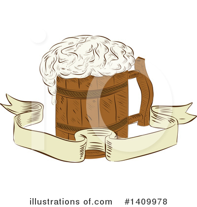 Royalty-Free (RF) Beer Clipart Illustration by patrimonio - Stock Sample #1409978