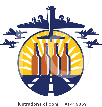 Royalty-Free (RF) Beer Clipart Illustration by patrimonio - Stock Sample #1419859