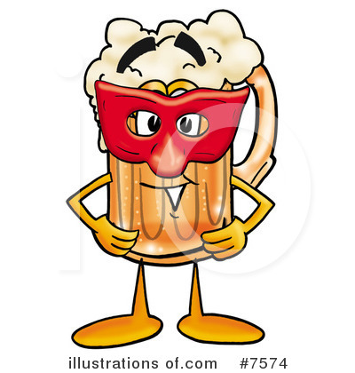 Royalty-Free (RF) Beer Mug Clipart Illustration by Mascot Junction - Stock Sample #7574